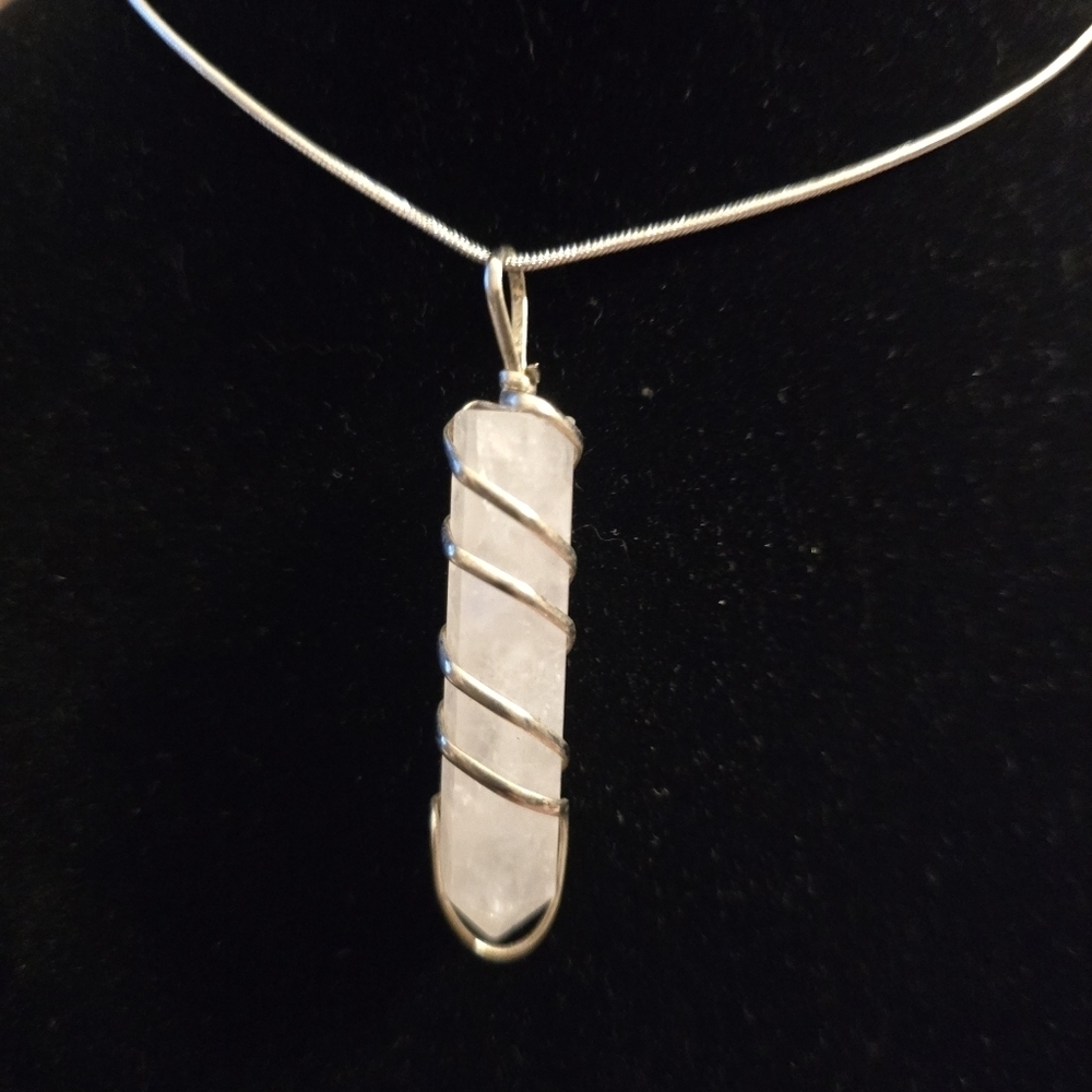 Crystal Necklace with Silver Plated 20" Chain